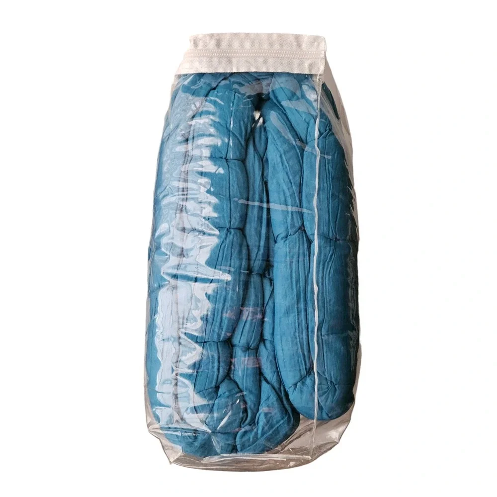 Twin Pickstitch Blue Quilt Bedding Ruched Feminine‎ Cottagecore Cotton Sky New